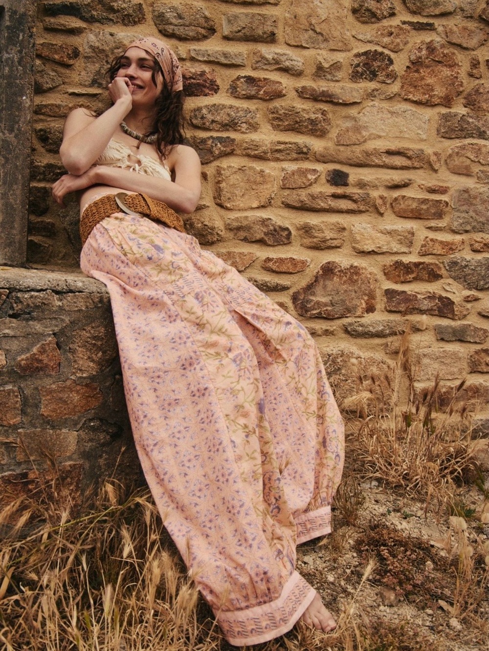 FREE PEOPLE floral wide pants